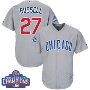 Stunning Cubs #27 Addison Russell Grey Road 2016 World Series Champions Stitched Youth MLB Jersey For a short time available Grab yours quickly to own a team jersey