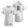 Stunning Detroit Tigers #11 Sparky Anderson White Nike Men's Authentic Golden Edition MLB Jersey