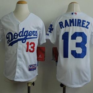 Stunning Dodgers #13 Hanley Ramirez White Cool Base Stitched Youth MLB Jersey Retailers boost your inventory Order now to meet customer demand