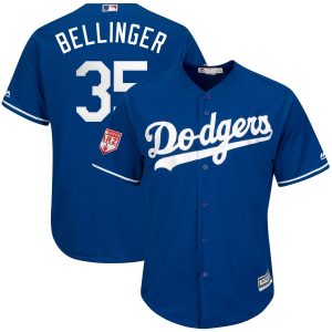 Stunning Dodgers #35 Cody Bellinger Royal 2019 Spring Training Cool Base Stitched MLB Jersey