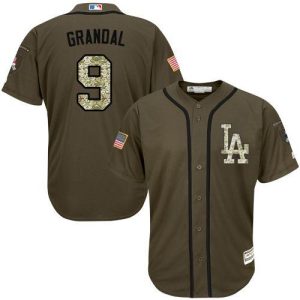 Stunning Dodgers #9 Yasmani Grandal Green Salute to Service Stitched Youth MLB Jersey Sports enthusiasts seize this opportunity Order now to feel the game excitement