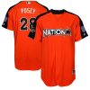 Stunning Giants #28 Buster Posey Orange 2017 All Star National League Stitched Youth MLB Jersey Be among the first buyers Order now to enjoy top notch quality