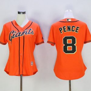 Stunning Giants #8 Hunter Pence Orange Women's Alternate Stitched MLB Jersey Be among the first buyers Order now to enjoy top notch quality