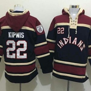 Stunning Guardians #22 Jason Kipnis Black Sawyer Hooded Sweatshirt MLB Hoodie