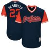 Stunning Guardians #23 Michael Brantley Navy Dr. Smooth Players Weekend Authentic Stitched MLB Jersey