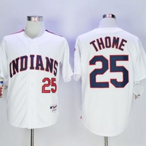 Stunning Guardians #25 Jim Thome White 1978 Turn Back The Clock Stitched MLB Jersey