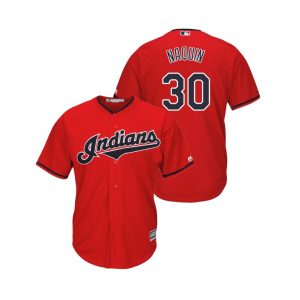 Stunning Guardians #30 Tyler Naquin Scarlet Alternate 2019 Cool Base Stitched MLB Jersey