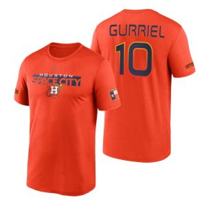 Stunning Houston Astros #10 Yuli Gurriel Orange Legend 2022 City Connect T Shirt Hurry Exclusive offer Place your order immediately for a great jersey
