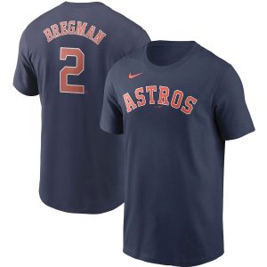 Stunning Houston Astros #2 Alex Bregman Nike Name & Number T Shirt Navy Be among the first buyers Order now to enjoy top notch quality