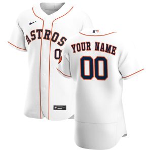 Stunning Houston Astros Custom Men's Nike White Home 2020 Authentic Player MLB Jersey