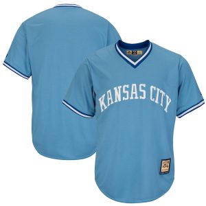 Stunning Kansas City Royals Majestic Cooperstown Cool Base Team Jersey Blue