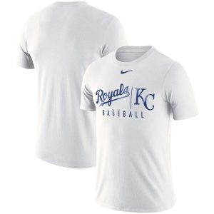 Stunning Kansas City Royals Nike MLB Practice T Shirt White