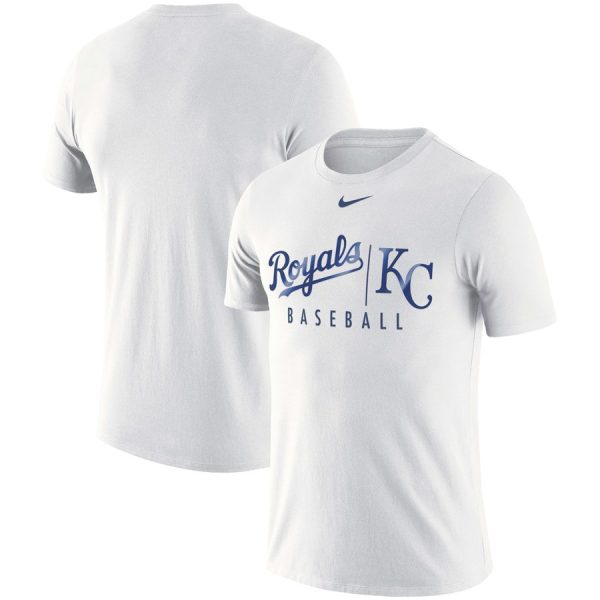 Stunning Kansas City Royals Nike MLB Practice T Shirt White