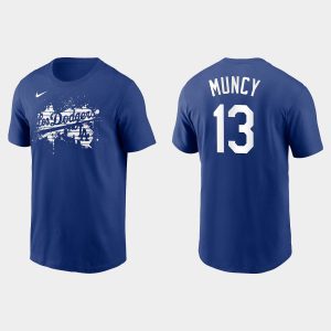 Stunning Los Angeles Dodgers #13 Max Muncy Men's 2021 City Connect Graphic T Shirt Royal Hurry Exclusive offer Place your order immediately for a great jersey