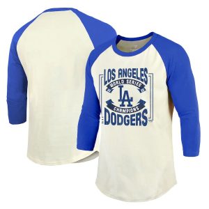 Stunning Los Angeles Dodgers 2020 World Series Champions Divide & Conquer 3 4 Sleeve T Shirt Cream Royal Limited stock Order now to show your love for your team