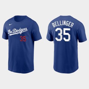 Stunning Los Angeles Dodgers #35 Cody Bellinger Men's Royal 2021 City Connect Name & Number Royal T Shirt Limited stock Order now to show your love for your team