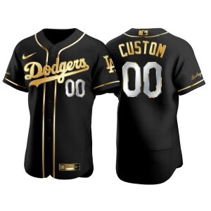 Stunning Los Angeles Dodgers Custom Men's Nike Authentic 2021 Gold Program MLB Jersey Black