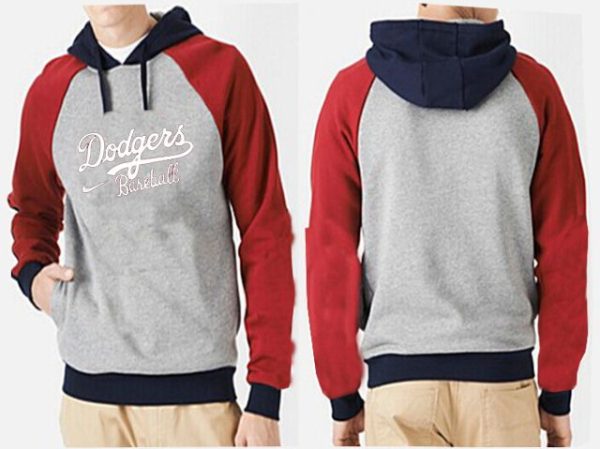 Stunning Los Angeles Dodgers Pullover Hoodie Grey & Red