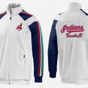 Stunning MLB Cleveland Guardians Zip Jacket White_1