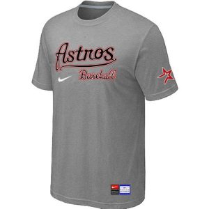Stunning MLB Houston Astros Light Grey Nike Short Sleeve Practice T Shirt