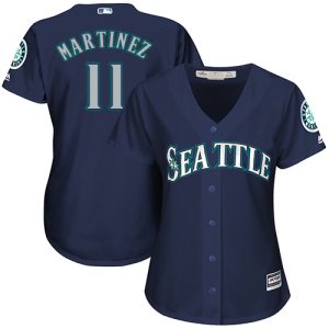 Stunning Mariners #11 Edgar Martinez Navy Blue Alternate Women's Stitched MLB Jersey With high demand Don't miss out Order now to wear your team colors