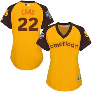 Stunning Mariners #22 Robinson Cano Gold 2016 All Star American League Women's Stitched MLB Jersey Sports fans this is your chance Order soon to be part of the action