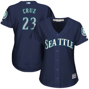 Stunning Mariners #23 Nelson Cruz Navy Blue Alternate Women's Stitched MLB Jersey Be among the first buyers Order now to enjoy top notch quality