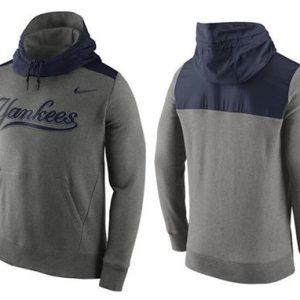 Stunning Men's New York Yankees Nike Gray Cooperstown Collection Hybrid Pullover Hoodie