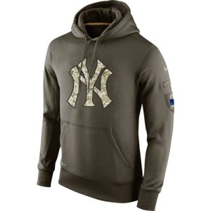 Stunning Men's New York Yankees Nike Olive Salute To Service KO Performance Hoodie