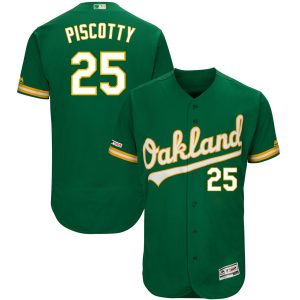 Stunning Men's Oakland Athletics #25 Stephen Piscotty Majestic Kelly Green Alternate Flex Base Authentic Collection Player Jersey