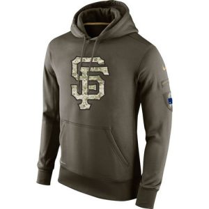 Stunning Men's San Francisco Giants Nike Olive Salute To Service KO Performance Hoodie
