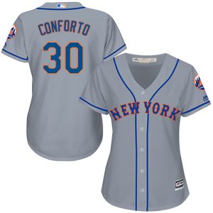 Stunning Mets #30 Michael Conforto Grey Road Women's Stitched MLB Jersey Collectors this is a must have Add it to your collection by ordering