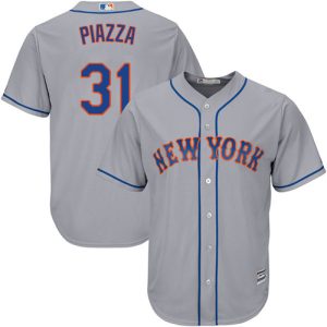 Stunning Mets #31 Mike Piazza Grey Cool Base Stitched Youth MLB Jersey For a short time available Grab yours quickly to own a team jersey
