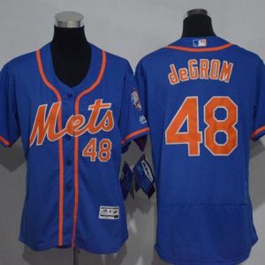 Stunning Mets #48 Jacob deGrom Blue Flexbase Authentic Women's Stitched MLB Jersey Sports enthusiasts seize this opportunity Order now to feel the game excitement