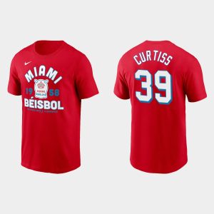 Stunning Miami Marlins #39 John Curtiss Men's Nike 2021 City Connect T Shirt Red For a short time available Grab yours quickly to own a team jersey