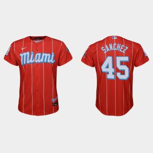 Stunning Miami Marlins #45 Sixto Sanchez Youth Nike 2021 City Connect Authentic MLB Jersey Red Act fast Only a few left Secure yours today