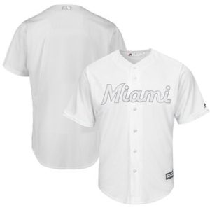 Stunning Miami Marlins Blank Majestic 2019 Players' Weekend Cool Base Team Jersey White