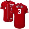 Stunning Nationals #3 Michael Taylor Red Flexbase Authentic Collection 2019 World Series Champions Stitched MLB Jersey