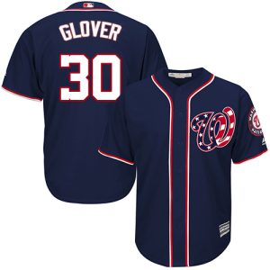 Stunning Nationals #30 Koda Glover Navy Blue New Cool Base Stitched MLB Jersey