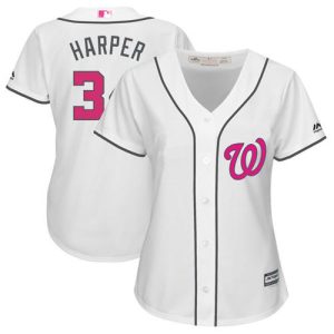 Stunning Nationals #34 Bryce Harper White Mother's Day Cool Base Women's Stitched MLB Jersey Sports fans this is your chance Order soon to be part of the action