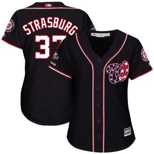 Stunning Nationals #37 Stephen Strasburg Navy Blue Alternate 2019 World Series Champions Women's Stitched MLB Jersey With high demand Don't miss out Order now to wear your team colors