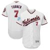 Stunning Nationals #7 Trea Turner White 2019 Spring Training Flex Base Stitched MLB Jersey