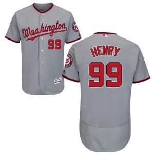 Stunning Nationals #99 Cole Henry Grey Flexbase Authentic Collection Stitched MLB Jersey