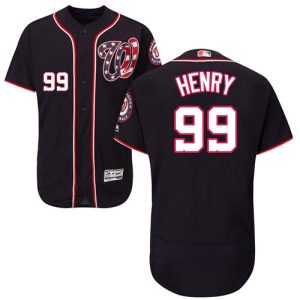 Stunning Nationals #99 Cole Henry Navy Blue Flexbase Authentic Collection Stitched MLB Jersey