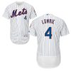 Stunning New York Mets #4 Jed Lowrie Home Authentic Collection Flex Base White Stitched MLB Jersey