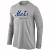 Stunning New York Mets Long Sleeve MLB T Shirt Grey
