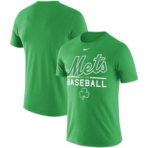 Stunning New York Mets Nike Wordmark Practice Performance T Shirt Green
