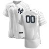 Stunning New York Yankees Custom Men's Nike White Navy Home 2020 Authentic Player MLB Jersey