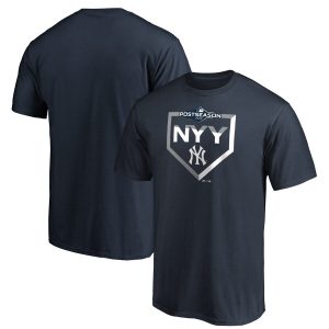 Stunning New York Yankees Majestic 2019 Postseason Dugout Authentic T Shirt Navy