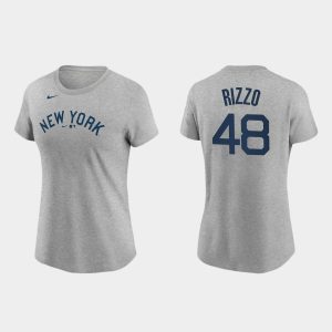 Stunning Nike Yankees #48 Anthony Rizzo Women's 2021 Field of Dreams MLB T Shirt Gray Sports fans this is your chance Order soon to be part of the action